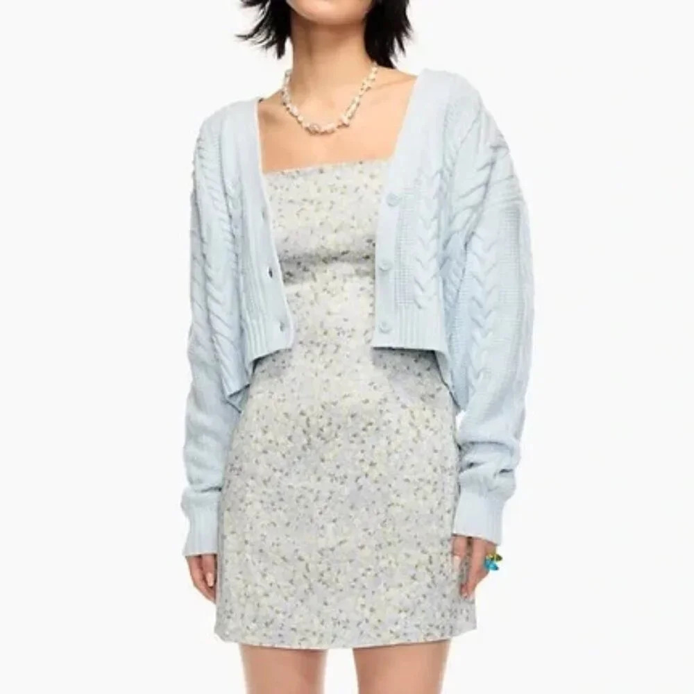 Aritzia Sunday Best Satin  Effect Shimmer Mini Dress Jam Packed Floral Green 12